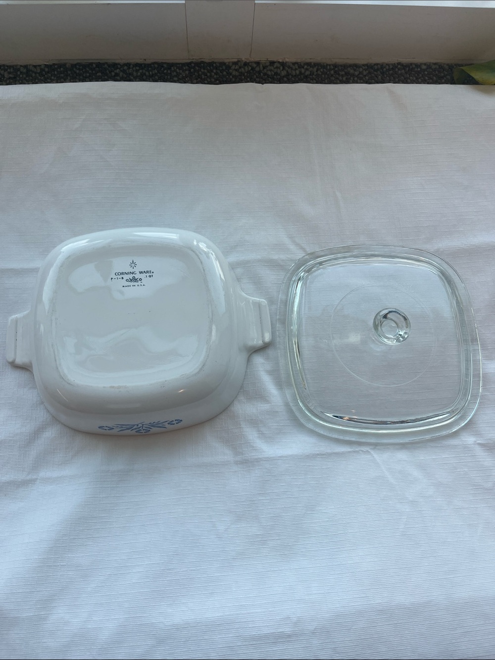 Corning Ware Casserole Dish Cornflower Blue 1 Quart With Lid